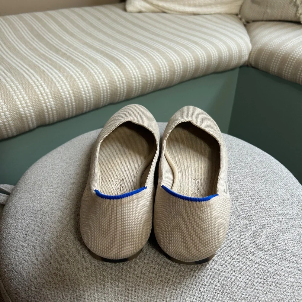 Cream Rothy’s Ballet Flats Sz 7 - Picture 4 of 5